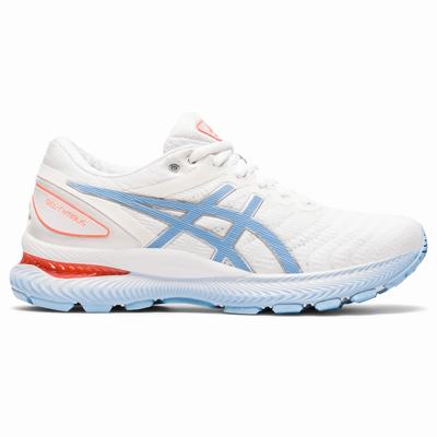 Asics Gel-Nimbus 22 - Naisten Juoksukengät - Valkoinen/Sininen